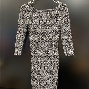 Low back body con dress